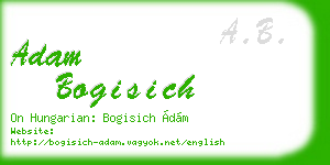 adam bogisich business card